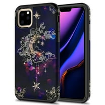 iPhone 11 Pro Max Case, Kaesar Slim Hybrid Dual Layer Shockproof Hard Cover Graphic Fashion Cute Colorful Silicone Skin Cover Armor Case for iPhone 11 Pro Max (Wiccan)