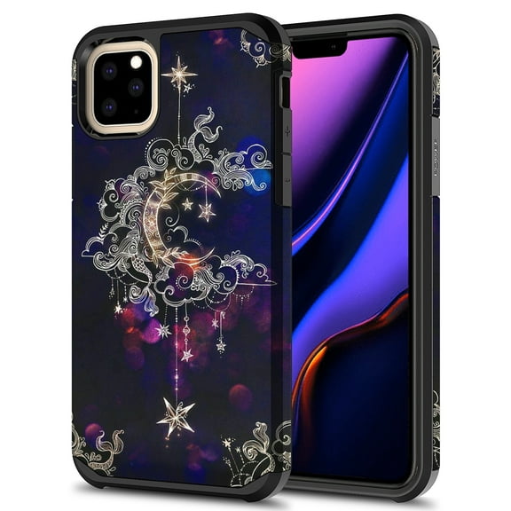 iPhone 11 Pro Max Case, Kaesar Slim Hybrid Dual Layer Shockproof Hard Cover Graphic Fashion Cute Colorful Silicone Skin Cover Armor Case for iPhone 11 Pro Max (Wiccan)