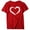 #1-Red, variant on PATLOLLAV Womens Short Sleeve O-Neck Heart-Shaped Print Casual Tops Blouse T-Shirts