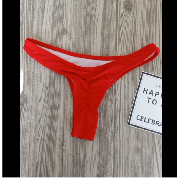 Traje de baño Mujer Calzoncillos Bikini Lazos laterales inferiores Tanga brasileña Traje de baño Corte clásico Bottoms Biquini Swim Short Ladies traje de baño Tan Jianjun unisex