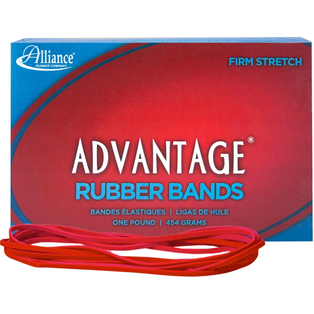 Alliance Rubber 97405 Advantage Rubber Bands Size #117B 7 x 1/8, Red 1 lb Box Contains Approx 200 Bands 