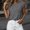 Gray, variant on Women's Botanical Leaf Graphic Tee Crew Neck Short Sleeve Regular Fit Casual Lightweight Summer Top