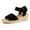 Black, variant on YDN Women Comfortable Open Round Toe Sandals Slingback Wedge Platform Low Heels Buckle Daily Outfit Dressy Shoes Size 7 Black