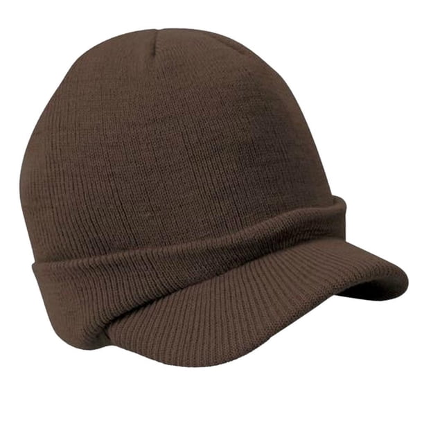 Sombrero de hombre tejido de hilo de lana caliente - café Los 44-60cm Sunnimix Sombrero hecho punto sombrero hecho punto