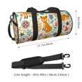 thumbnail image 2 of Fotbe Whimsical Fox Floral Garden Bolsa Deportiva de Lona Plegable con Estampado, Bolsa de Gimnasio con Bolsillo Seco/Húmedo, Bolsa de Viaje Ultraligera de Gran Capacidad, 2 of 6