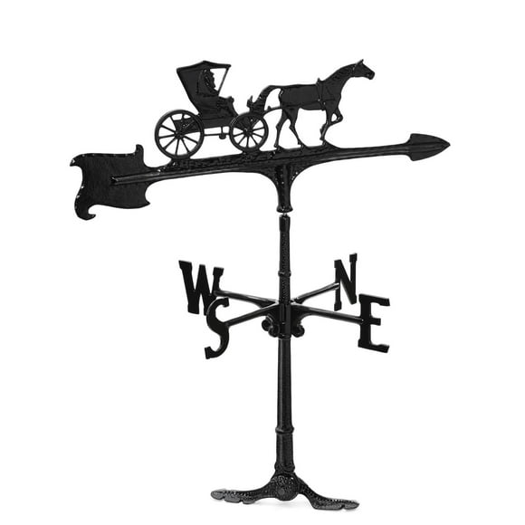 Klassen Bronze Girouette Grand Format en Aluminium Médecin de Campagne, Noir