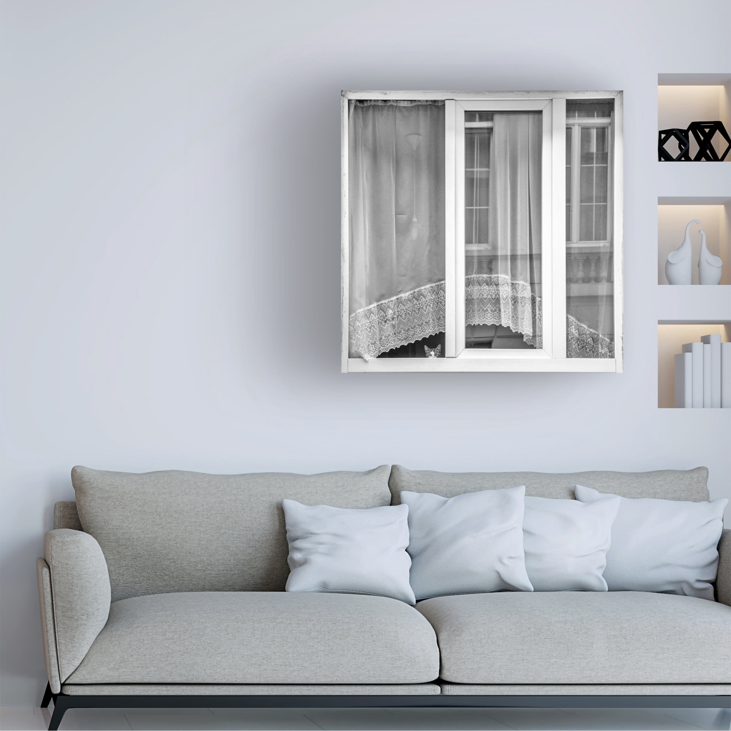 Susanne Stoop 'Kitten Window' Canvas Art