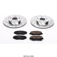 thumbnail image 1 of Power Stop Brake Kit K1043 1-Click Brake Kit; Carbon Fiber Ceramic Brake Pads; 11.1 Inch Silver Zinc Plated Cross-Drilled And Slotted Rotor; With Rotor/Brake Pad/Hardware, 1 of 6