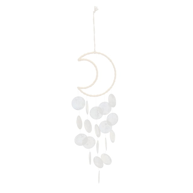 YSNOOWE Moonlight Wind Chime White Shell Decor for Garden Patio and Home Hanging
