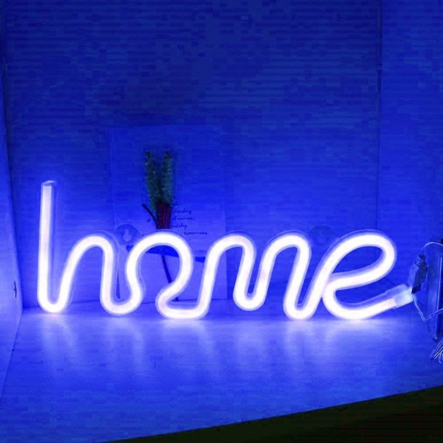 LINLIN LED Neon Sign,Neon Sign Night Light Wall LED Neon Lamp USB Battery Powered Led Neon Light Sign for Home Bedroom Bar Party Decoration