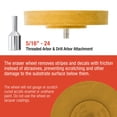 thumbnail image 4 of TCP Global Rubber Eraser Wheel with Drill Adapter (Pack of 12) Decal Remover Wheel - Sticker Remover Tool - Pinstripe Removal - Emblem Removal Tool - Removes Adhesives on Car, Auto, Boat, RV & Signs, 4 of 6