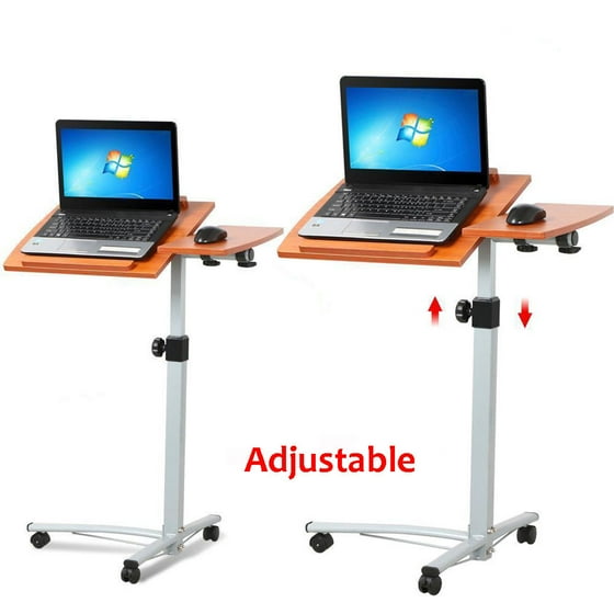 Adjule Height Rolling Cart Sevenstonesinc Laptop Desk Cart Ideas