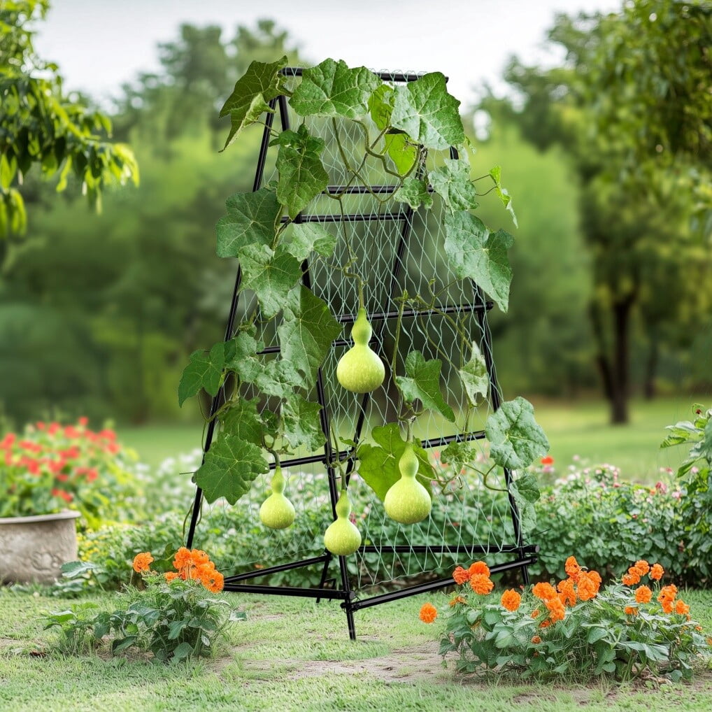 LINJH Tall Cucumber Trellis for Climbing Plants Outdoor Garden Arch Trellis Metal NEW