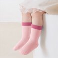 thumbnail image 6 of Baby Toddler Socks Cotton Crew Socks For Boys Girls Color-blocked Socks Infants First Walking Socks 0-12 Months 1T 2T 3T 4T 5T Kids, 6 of 7