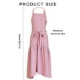 Cotton Linen Apron Pinafore Dress for Women Adjustable Casual Apron