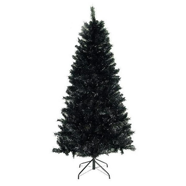 Perfect Holiday 7Ft Pvc Full Christmas Tree - Black - Walmart.com