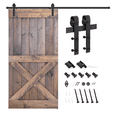 thumbnail image 4 of Essencaliy 42in x84in Solid Wood Barn Door, Made-in-USA Farmhouse Interior Sliding Barn Door With 7.42ft Barndoor Hardware Kit (DIY), 4 of 5