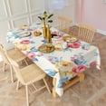 thumbnail image 4 of Pioneer Flower Floral Print Pattern Rectangle Tablecloth 60"x102",Waterproof Polyester Rectangle Table Cloth, Wipeable Spillproof Polyester Tablecloth for Dining, Camping, Indoor and Outdoor, 4 of 5