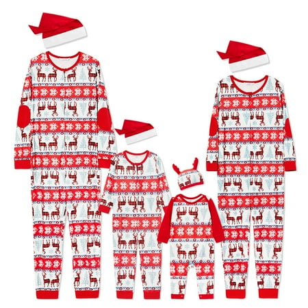 PatPat Family Red Plaid Reindeer Print Onesies Pajamas Within Christmas ...