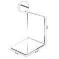thumbnail image 1 of Acrylic Book Ends - Clear, Decorative, Non-skid (2 pieces, Large), 1 of 5