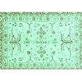 thumbnail image 1 of Ahgly Company Indoor Rectangle Oriental Turquoise Blue Traditional Area Rugs, 8' x 12', 1 of 4