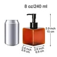 thumbnail image 3 of Youngever 5 Pack Amber Plastic Square Pump Bottles, Refillable Plastic Pump Bott, 3 of 4