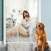 Extra Wide and Tall Baby Gate with Auto-Close and Hold-Open Features, Easy Walk Thru Indoor Safety Gate with 4 Pack of Pressure Mount Kit, Pet Gates with Extension Kit, 43.3"-48" Dog Gates