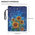 thumbnail image 7 of HELLHERO Sunflower Pattern Book Protector Book Organzoer Holder Polyester Zipper Notebook Wraps with Decorative Design for Textbooks for Reusable, 7 of 7