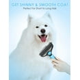 thumbnail image 4 of Pet Grooming Brush for Dogs/Cats, 2 in 1 Deshedding Tool & Dematting Undercoat Rake for Mats & Tangles Removing, Reduces Shedding by up to 95%, Great for Short to Long Hair Breeds Blue, 4 of 5