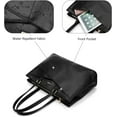 thumbnail image 2 of Laptop Tote Bag for Women 15.6 Inch Waterproof Leather Computer Bags Business Office Work Briefcase Black, 2 of 9