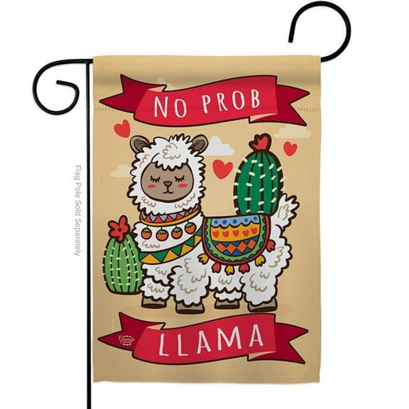 Ornament Collection G192118-BO 13 x 18.5 in. No Prob Llama Sweet Life Humor Double-Sided Decorative Vertical Garden Flags - House Decoration Banner Yard Gift