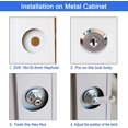 thumbnail image 4 of GHSDFBB 5 Pack 5/8" Inch Zinc Alloy Premium Cabinet Cam Locks, Alike Keyed Cam Lock Set, Secure Files Drawers Mailbox RV Camper Door Tool Box, 4 of 6