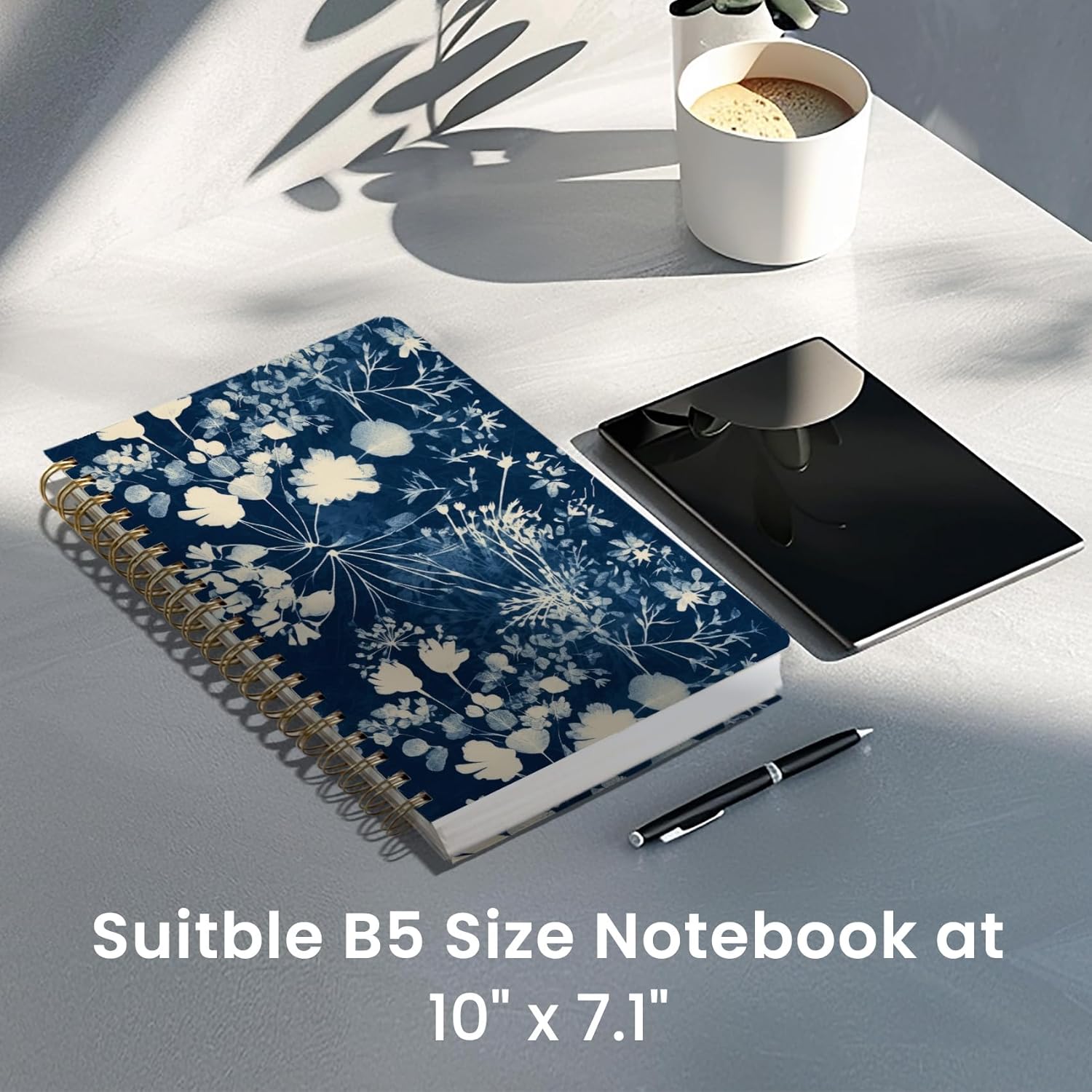 General Lined Spiral Notebook Journal for Work, 300 Pages Thick B5 (7.1"x10") College Ruled Journal for Women & Writing, Hardcover Notebook for Note Taking, Perfect for Office Home School,