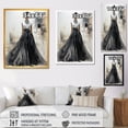 thumbnail image 4 of Designart "Black and White Chic Dress Minimalist Elegance III" Fashion Framed Wall Art - Glam White Dior Entryway Framed Wall Art, 4 of 6