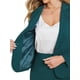 thumbnail image 5 of Conjuntos de Traje para Mujeres INSPIRE CHIC con Blazer de Mangas Largas y Falda Lápiz, Dos Piezas, Atuendos de Trabajo, Verde Teal, L, 5 of 6