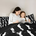 thumbnail image 5 of Castle Fairy Boys Girls Sport Golf Full Size Comforter Sets 3-Piece,Ball Gamer Bedding Comforter Set,Black White Lightweight Bedding Sets,Luxury Bedroom Decor,Reversible, 5 of 8