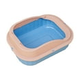 thumbnail image 2 of Cat Deep Toilet Splashproof Bedpan Sandbox Easy to Clean Kitty Litter Blue, 2 of 8