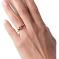 thumbnail image 5 of Gem Stone King 10K Rose Gold Ecstasy Mystic Topaz Black Diamond and White Diamond Accent 3-Stone Engagement Ring for Women (1.17 Cttw, Round 6MM, Gemstone November Birthstone, Size 5.5), 5 of 5