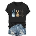 thumbnail image 2 of Otvok Easter Womens Vintage Floral Bunny Graphic T-Shirt Short Sleeve Crew Neck Summer Trendy Casual Soft Tee Blouse Outfits, 2 of 6