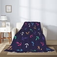 thumbnail image 2 of Throw Blanket for Couch Sofa and Bed, colorful anchors cute print Super Soft Plush Throw Blanket, Fuzzy Cuteness Comfy Warm Washable Flannel Blanket & Throws for All Season, 2 of 5