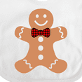 thumbnail image 4 of Inktastic Cute Gingerbread Man with Red Plaid Bowtie Boys or Girls Baby Bib, 4 of 4