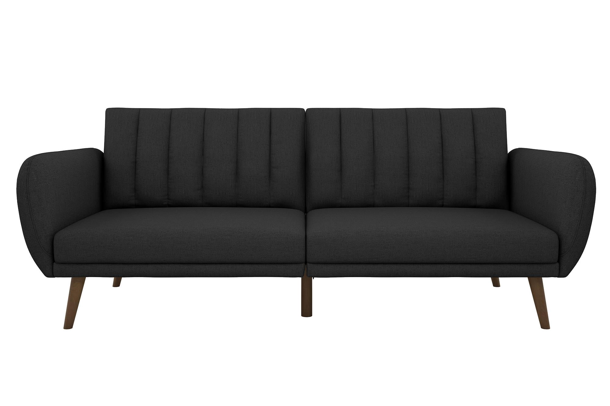 Novogratz Brittany Futon, Dark Gray Linen