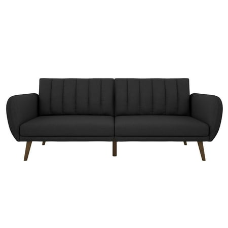 Novogratz Brittany Linen Futon, Dark Grey
