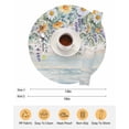 thumbnail image 6 of 15 Inch Round Placemats Set of 6, Floral Eucalyptus Leaves Non Slip Heat Insulation PP Table Mats, Daisy Summer Botanical Wooden Washable Place Mats for Kitchen Dining Party Table Decor, 6 of 7