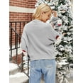thumbnail image 3 of HSHDLDF Chandail de Noël Laid pour Femmes Père Noël Flocon de Neige Tricoté Chandail à Manches Longues Col Rond, 3 of 4