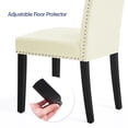 thumbnail image 5 of Subrtex Upholstered Dining Chairs Set of 4, PU Leather Dining Chair with Nail heads Trim, Button Padded Chairs Set for Kitchen Dining Room, Beige, 5 of 8