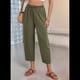 thumbnail image 5 of Pantalones Rectos Holgados e Informales de Algodón y , Color Verde , Talla XXXL, 5 of 8