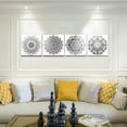 thumbnail image 3 of Black and white art Decorative pattern Canvas Wall Art for Living Room Bedroom wall decor Bathroom decorations,4 piece Modern Home decoration inspirational wall paintings Posters Pictures artwork, 3 of 6
