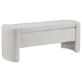 thumbnail image 1 of Bouclair ottoman crème avec rangement, 1 of 7