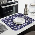 thumbnail image 3 of Pioneer Flower Floral Print Pattern Kitchen Dish Drying Mat 1 Pack, Ultra Absorbent Microfiber Drainer Mat, 16"x18", 3 of 6